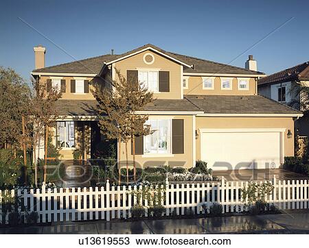Front Exterior of Tradtional Home View Large Photo Image Stock Image - Front Exterior of Tradtional Home. Fotosearch