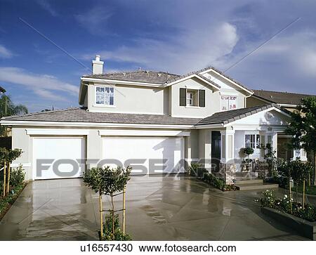Front Exterior of Tradtional Home View Large Photo Image Stock Image - Front Exterior of Tradtional Home. Fotosearch