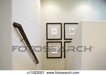 Paintings in Stairway View Large Photo Image Stock Image - Paintings in Stairway. Fotosearch