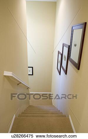 Photographs in stairwell View Large Photo Image Stock Photography - Photographs in stairwell. Fotosearch