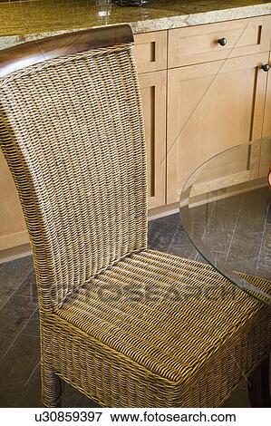 Wicker Dining Chair View Large Photo Image Stock Photo - Wicker Dining Chair. Fotosearch
