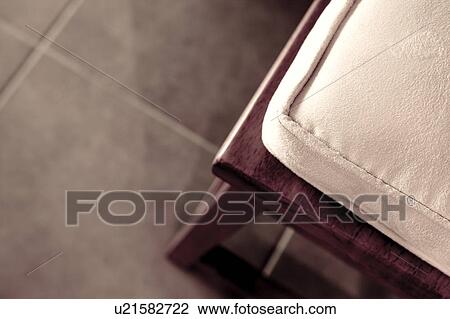 Wooden bar stool with cushion View Large Photo Image Stock Image - Wooden bar stool with cushion. Fotosearch