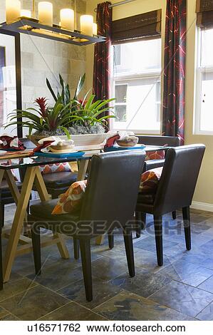 Stock Image - Contemporary dining room set. Fotosearch