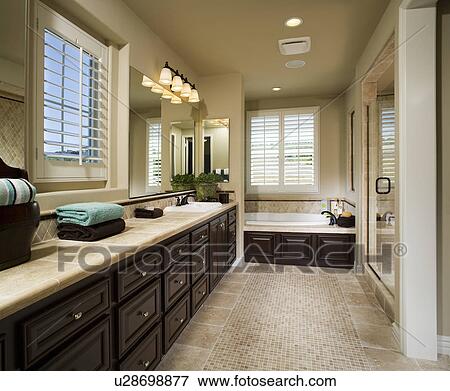 Stock Photo - Interior of a contemporary bathroom. Fotosearch