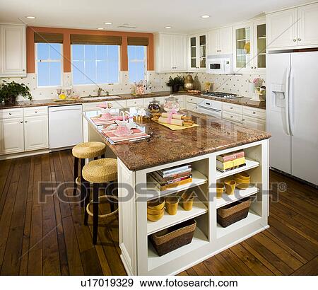 Stock Photo - Interior of traditional kitchen. Fotosearch
