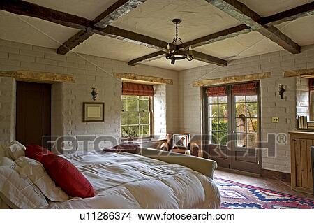 Style bedroom with red accents View Large Photo Image Picture - Style bedroom with red accents. Fotosearch