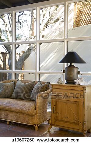 Wicker Couch in Front of Window View Large Photo Image Stock Image - Wicker Couch in Front of Window. Fotosearch
