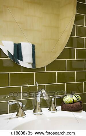 Detail of bathroom sink with mirror View Large Photo Image Stock Photography - Detail of bathroom sink with mirror. Fotosearch