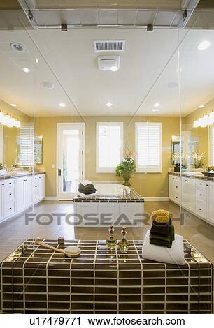 Image of bathroom from inside of shower. View Large Photo Image Stock Image - Image of bathroom from inside of shower.. Fotosearch