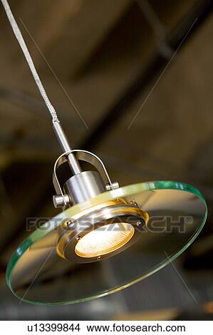 Contemporary hanging glass light View Large Photo Image Picture - Contemporary hanging glass light. Fotosearch