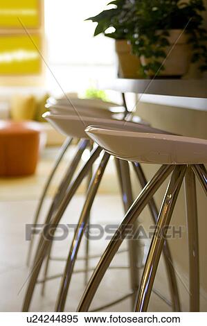 Contmporary Bar Stools in Kitchen View Large Photo Image Stock Photography - Contmporary Bar Stools in Kitchen. Fotosearch