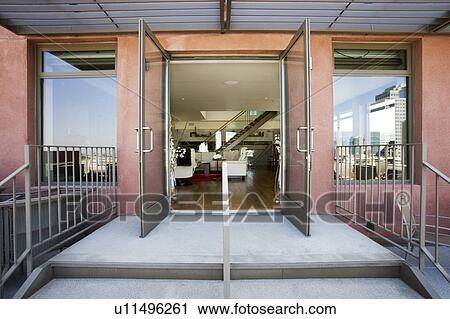Entrance to modern home View Large Photo Image Stock Image - Entrance to modern home. Fotosearch