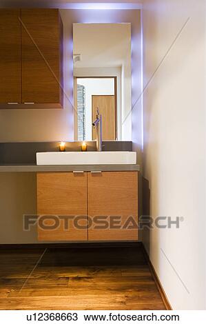 Stock Image - Modern bathroom vanity. Fotosearch