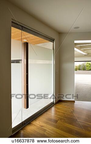 Stock Photo - Modern frosted glass door. Fotosearch