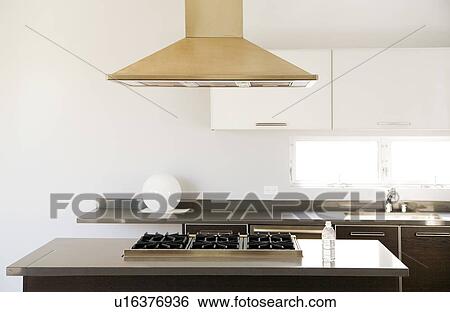 Modern Stainless Steel Kitchen View Large Photo Image Stock Photograph - Modern Stainless Steel Kitchen. Fotosearch