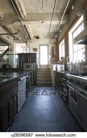 Vignette of modern kitchen View Large Photo Image Stock Photo - Vignette of modern kitchen. Fotosearch