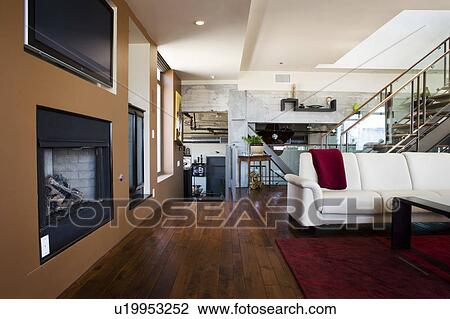 Vignette of modern living room View Large Photo Image Stock Image - Vignette of modern living room. Fotosearch