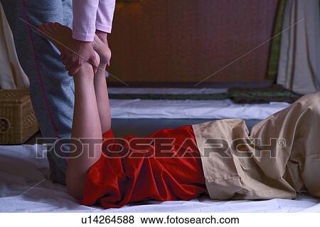 Young woman receiving leg massage at spa View Large Photo Image Stock Photo - Young woman receiving leg massage at spa. Fotosearch
