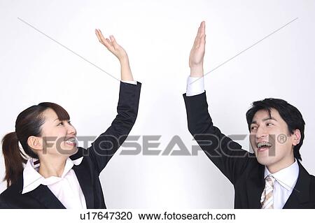 Stock Image - Boss and subordinate. Fotosearch