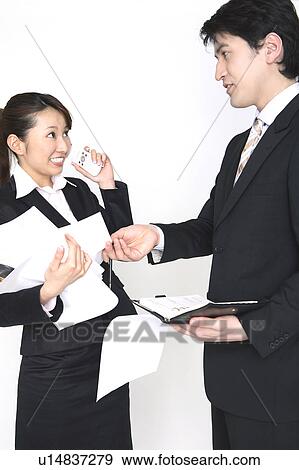 Stock Photo - Boss and subordinate. Fotosearch