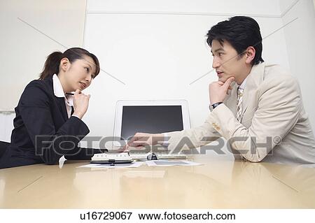 Stock Photo - Boss and subordinate. Fotosearch