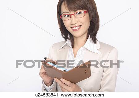 Stock Image - Portrait of business lady. Fotosearch