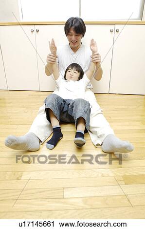 Stock Image - Father and son. Fotosearch