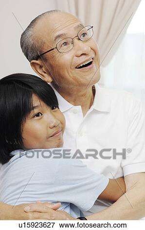 Stock Photo - Grandfather and grandchild. Fotosearch