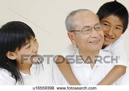 Stock Photo - Grandfather and grandchild. Fotosearch