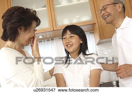 Old couple and granddaughter View Large Photo Image Stock Photo - Old couple and granddaughter. Fotosearch