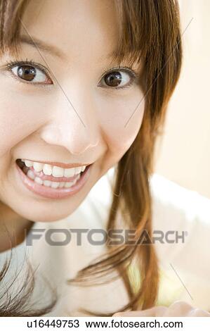 Stock Image - Portrait of woman. Fotosearch