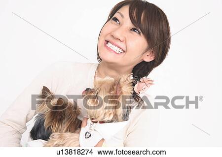 Woman and dogs View Large Photo Image Picture - Woman and dogs. Fotosearch