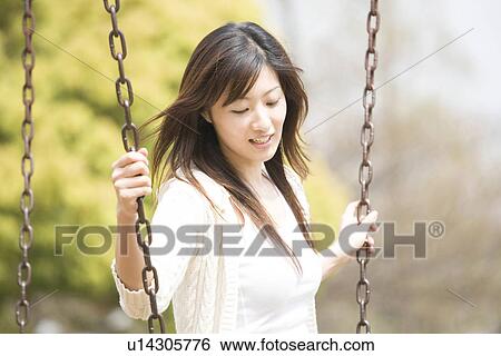 Stock Photograph - Woman who rides Blanco. Fotosearch