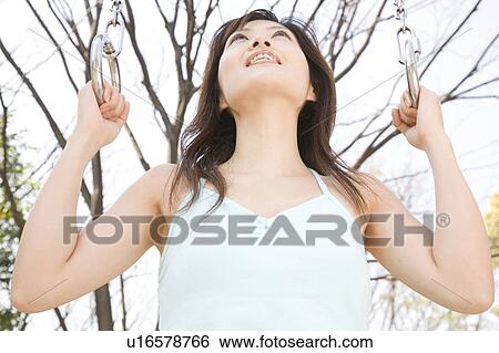 Stock Photograph - Woman who rides Blanco. Fotosearch