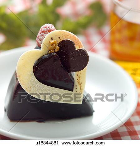 Stock Image - Cake on plate. Fotosearch
