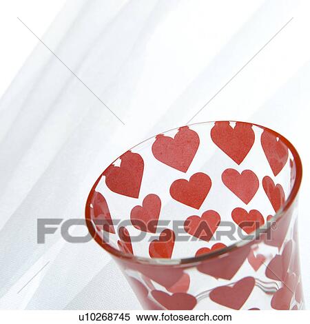 Stock Photography - Heart-print glass. Fotosearch