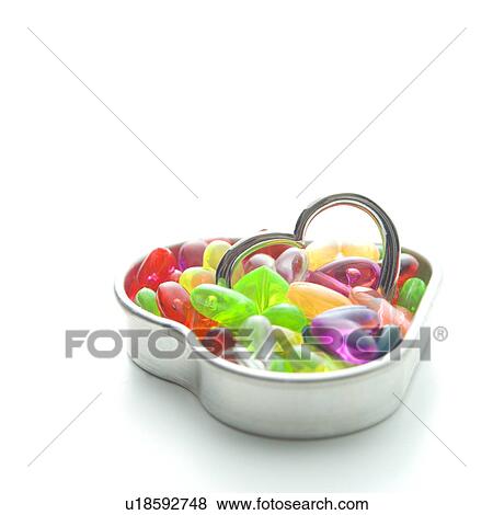 Stock Photo - Heart-shaped beads and necklace. Fotosearch