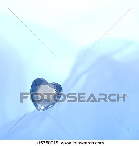 Stock Photo - Heart-shaped crystal. Fotosearch