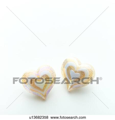 Heart-shaped glass objects View Large Photo Image Stock Photo - Heart-shaped glass objects. Fotosearch