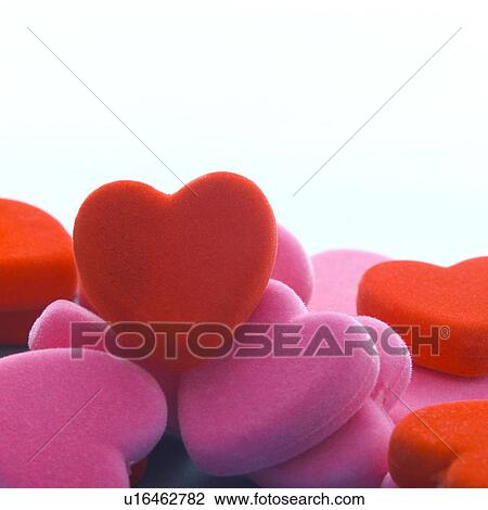 Stock Image - Heart-shaped objects. Fotosearch