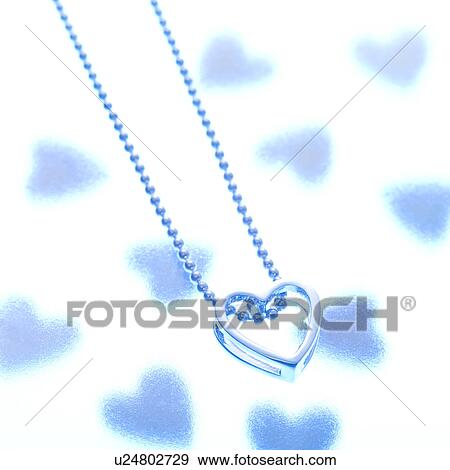 Stock Photo - Heart-shaped pendant. Fotosearch