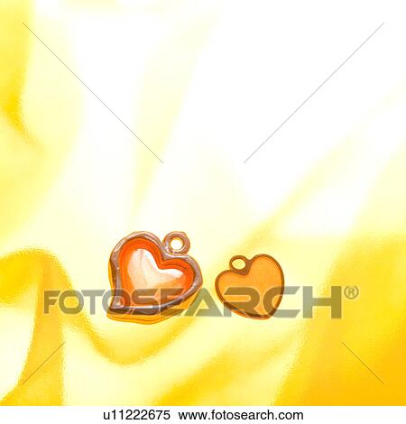 Stock Photography - Heart-shaped pendants. Fotosearch