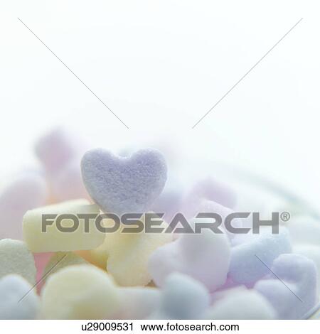 Stock Image - Heart-shaped sugar. Fotosearch