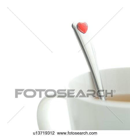 Stock Image - Teaspoon in cup. Fotosearch