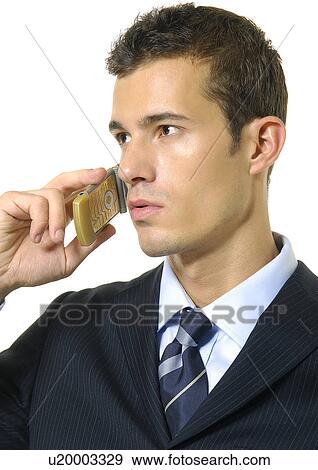 Close-up of a businessman using a mobile phone View Large Photo Image Stock Photo - Close-up of a businessman using a mobile phone. Fotosearch