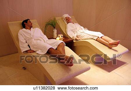 A couple relaxing at a spa together View Large Photo Image Stock Photo - A couple relaxing at a spa together. Fotosearch