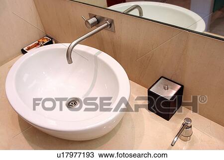 Stock Image - Bathroom sink. Fotosearch