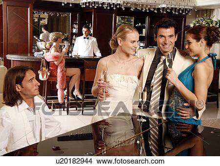 Picture - Group of people celebrating . Fotosearch