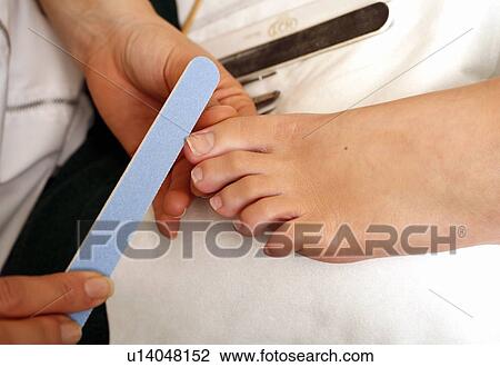Stock Image - Pedicure. Fotosearch