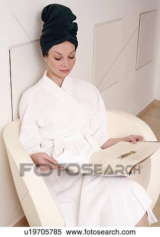 Young woman waiting in a beauty salon View Large Photo Image Stock Photography - Young woman waiting in a beauty salon. Fotosearch